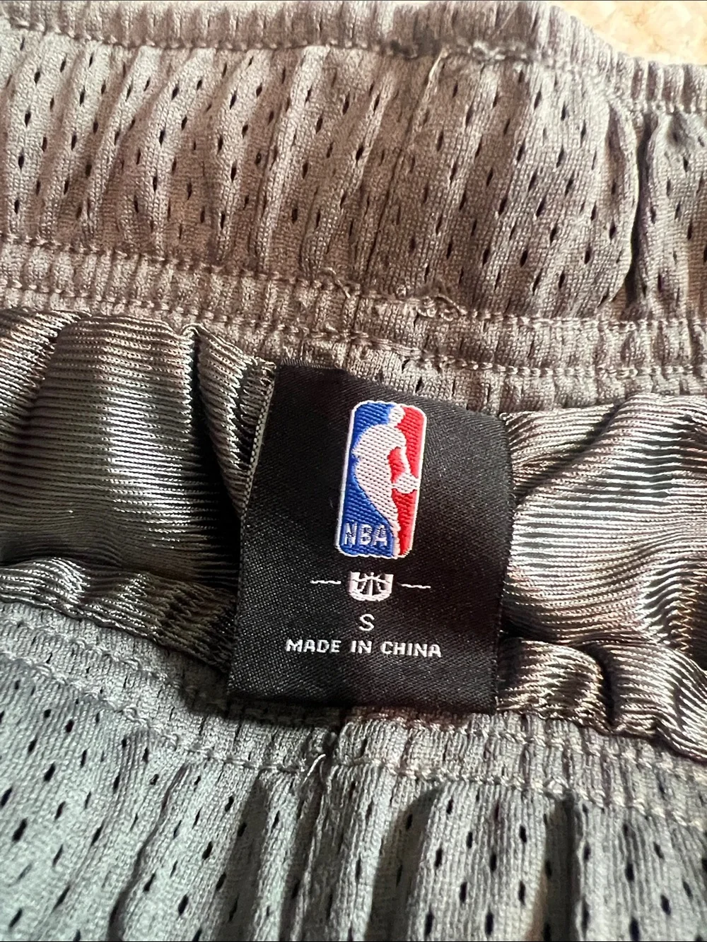 NBA Chicago Bulls Gray and Red Mesh Basketball Shorts